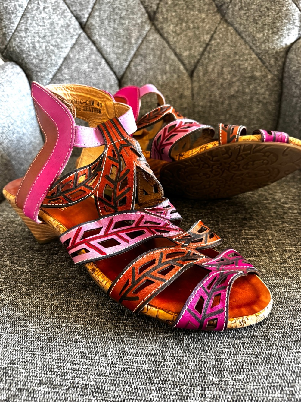 L’Artiste by Spring Step Leather Sandals Size 41/ US 9.5-10